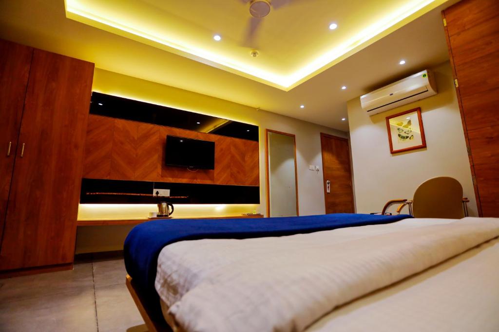 TV a/nebo společenská místnost v ubytování HOTEL OM