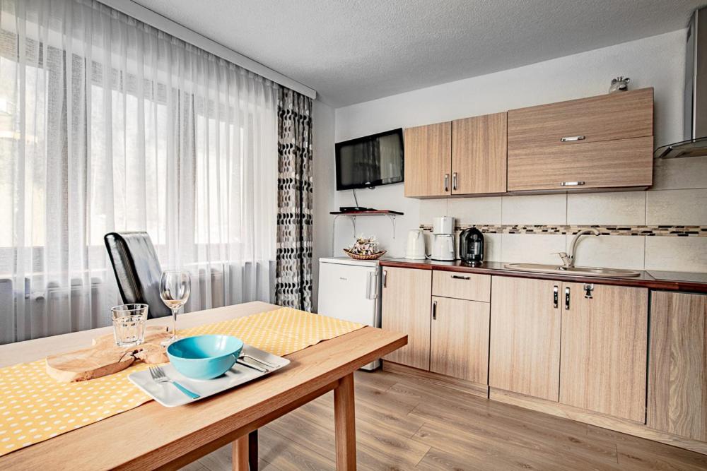 Kuchyň nebo kuchyňský kout v ubytování Apartments Leszek Elis 141