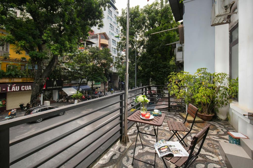 Balkón nebo terasa v ubytování Hanoi Kingly Hotel