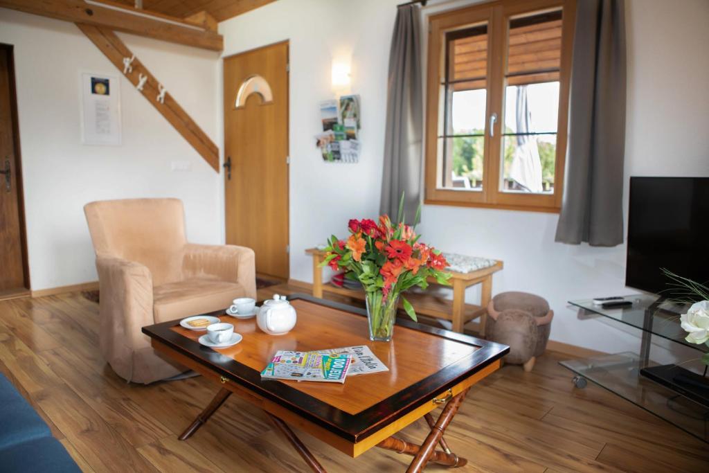 Posezení v ubytování Guesthouse La Moliere, 3 bedrooms, private house, horse farm, full nature