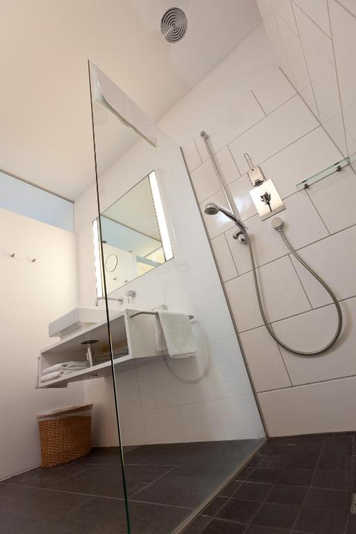 Koupelna v ubytování Bio-Hotel Saladina
