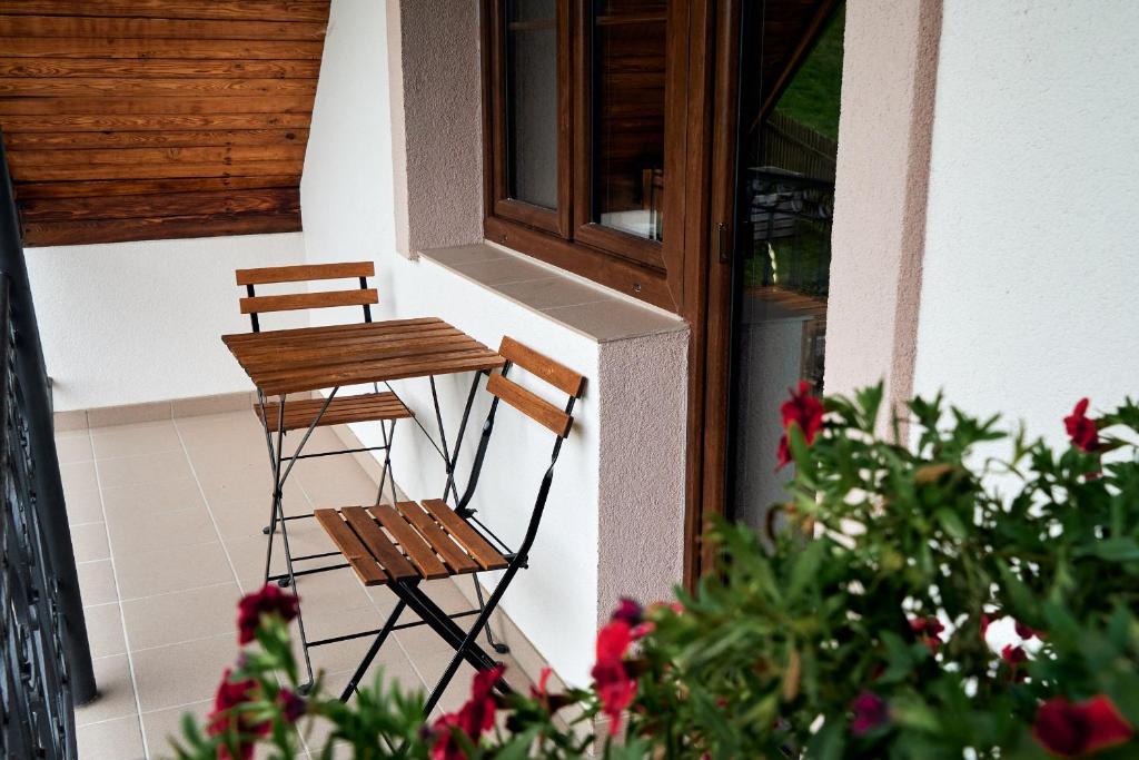 Balkón nebo terasa v ubytování Apartmány Pod Stráni
