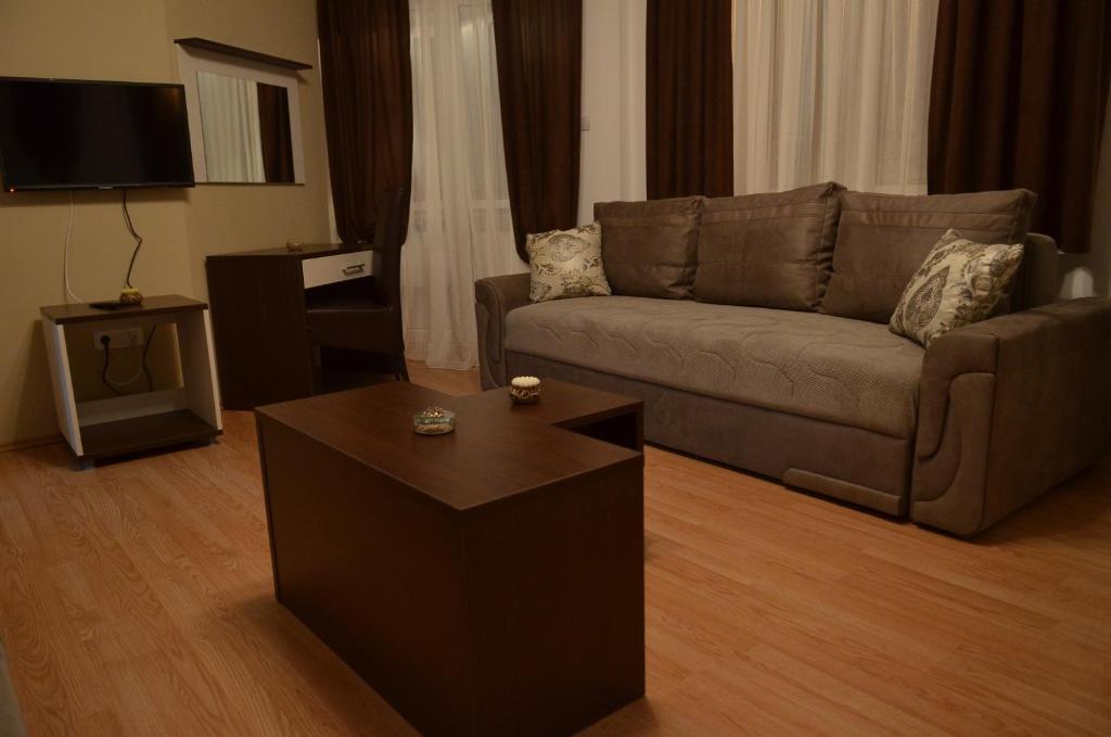 TV a/nebo společenská místnost v ubytování Garni Hotel Lion