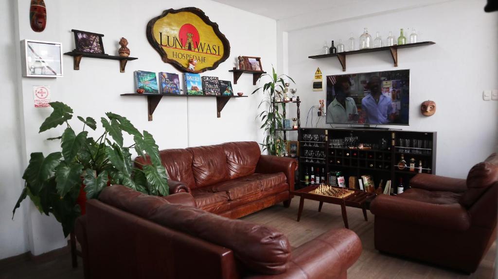 Posezení v ubytování Lunawasi Hospedaje