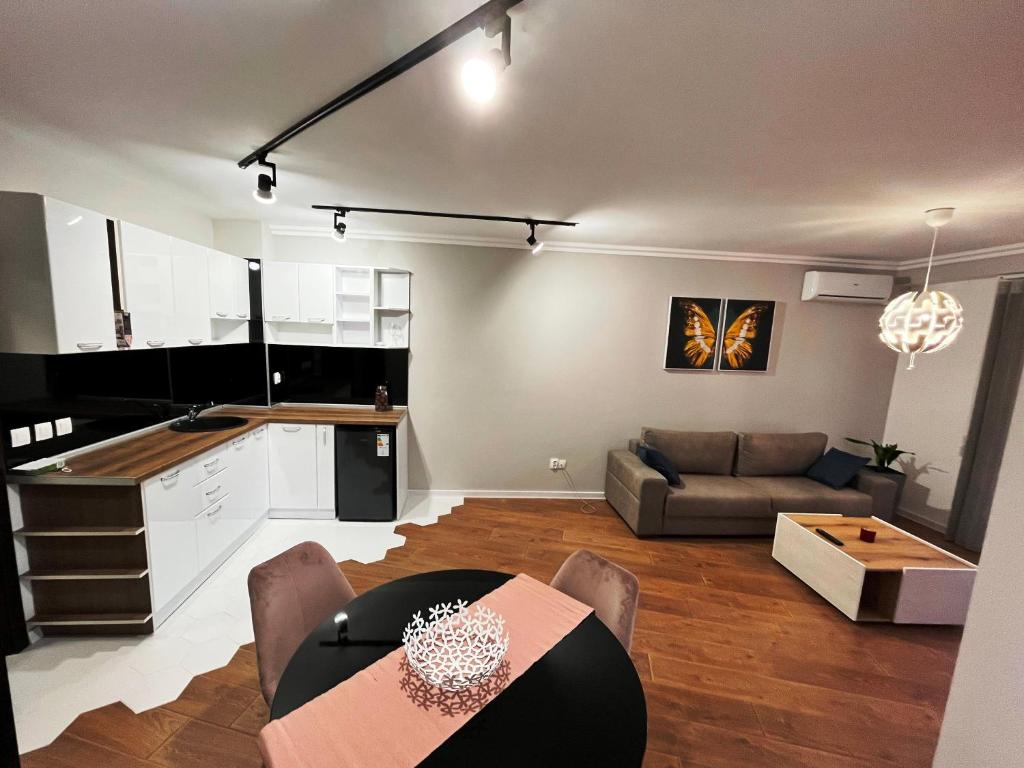 Kuchyň nebo kuchyňský kout v ubytování Apartment Bella