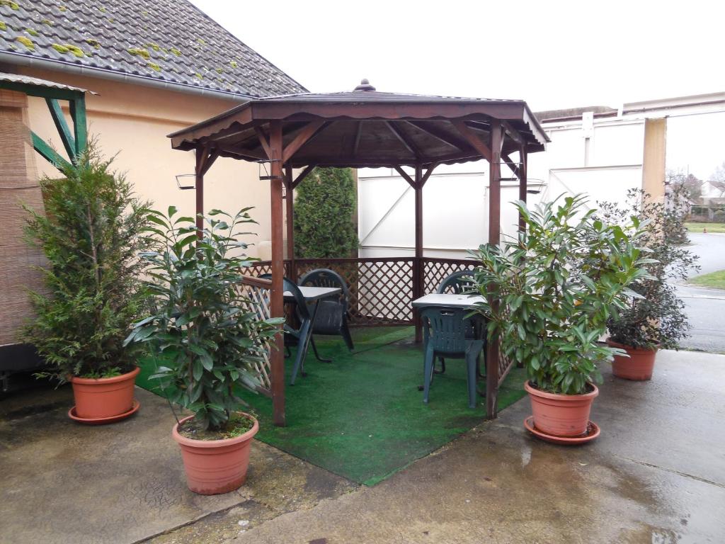 Patio nebo venkovní prostory v ubytování Hôtel le Lion d'Or