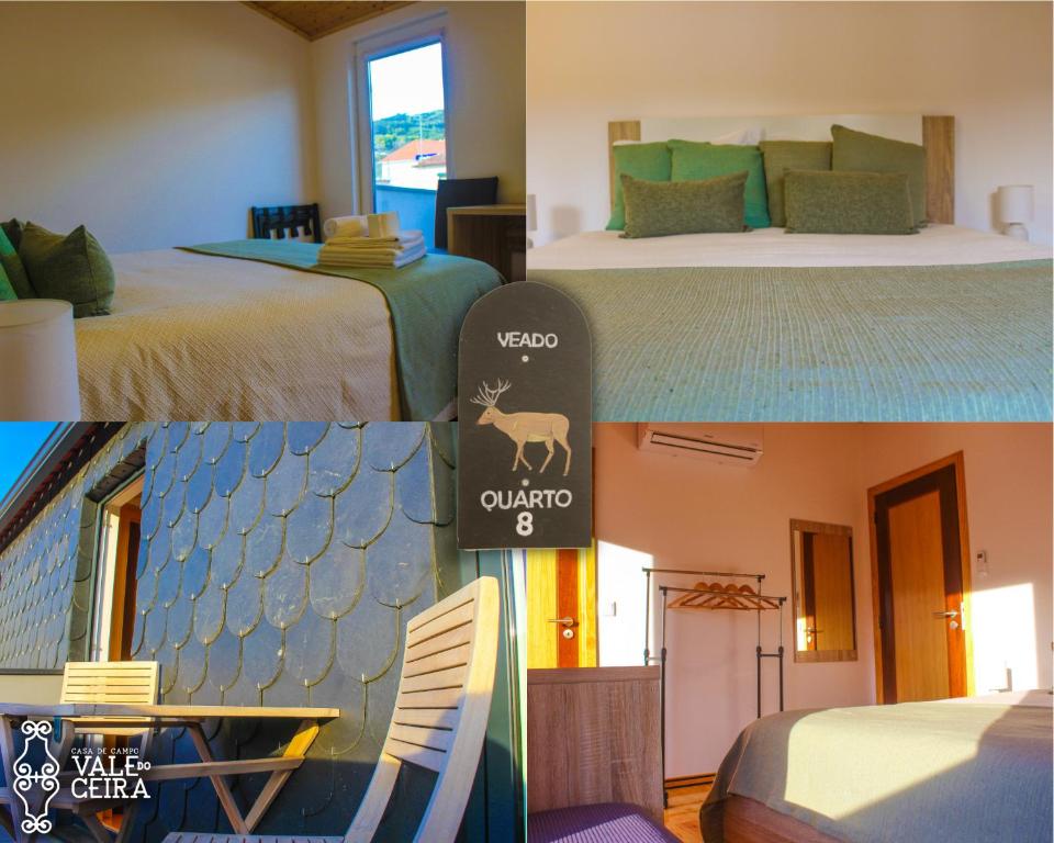 Uma cama ou camas num quarto em Casa de Campo Vale do Ceira