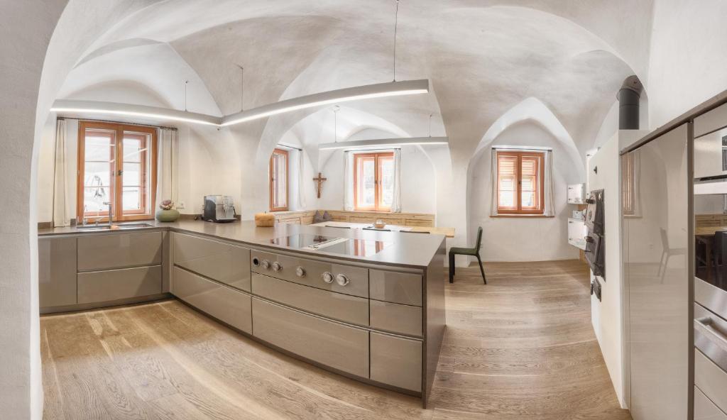 Kuchyň nebo kuchyňský kout v ubytování Exclusive Apartment Tassenbacherhof