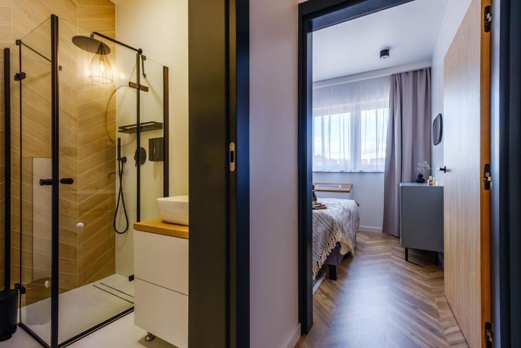 Kúpeľňa v ubytovaní APARTAMENTY NOVA BIAŁKA