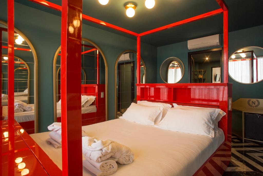 Postel nebo postele na pokoji v ubytování Hotel La Pietra Restaurant & Spa