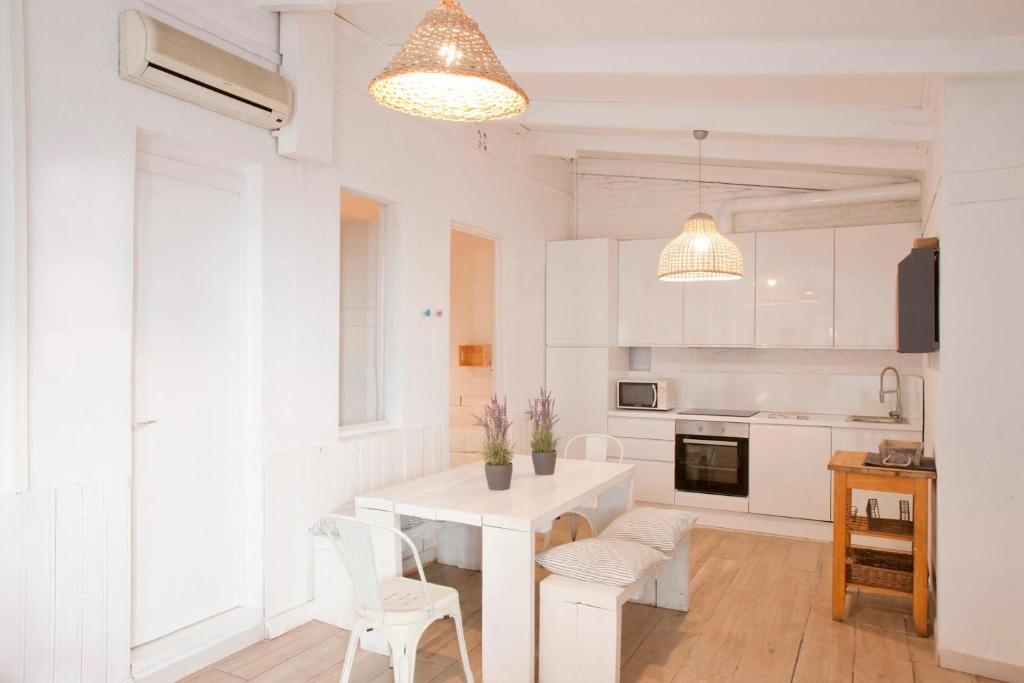 Kuchyň nebo kuchyňský kout v ubytování Fridays Flats Villa Alba