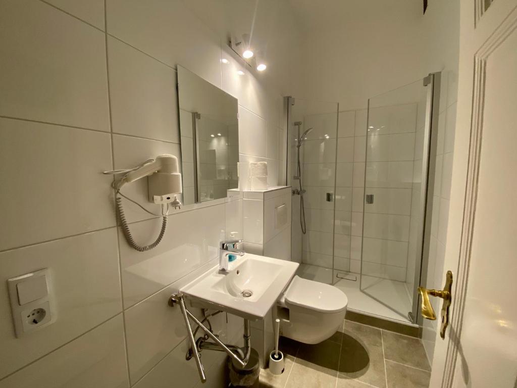 Koupelna v ubytování Villa Nord