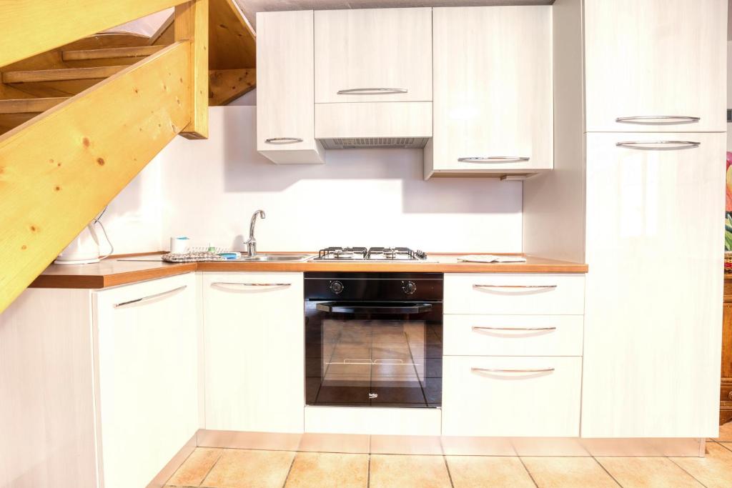 Kuchyňa alebo kuchynka v ubytovaní Incanto Walser Apartments Ronco