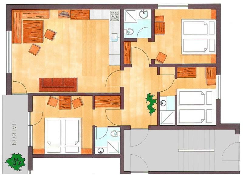 Půdorys ubytování Haus Sonnberg