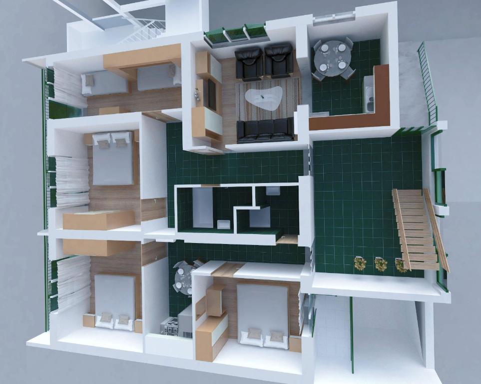 Půdorys ubytování Apartments Vjeko