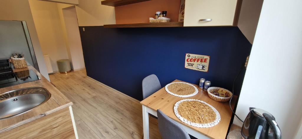 Kuchyňa alebo kuchynka v ubytovaní Lake Room Ełk