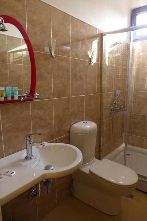 Koupelna v ubytování Guesthouse Belgrade