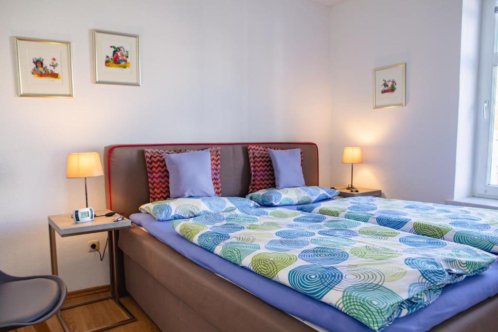 Postel nebo postele na pokoji v ubytování Villa Meeresblick