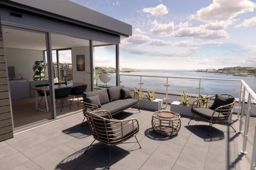 Unique riverside apartment with large terrace, South Shields, UK