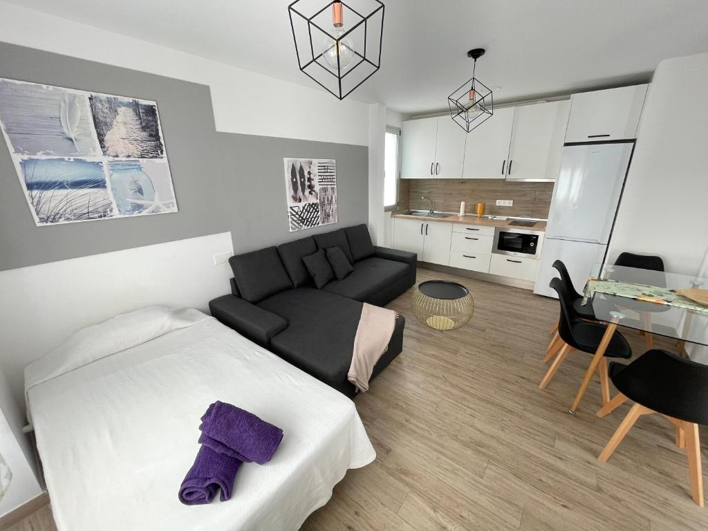 Η κουζίνα ή μικρή κουζίνα στο Arguineguin Beach Lux Solarium Street