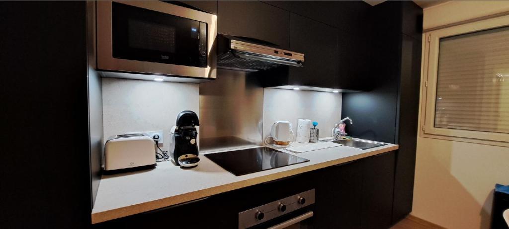 Kuchyň nebo kuchyňský kout v ubytování Appartements Barcelonette by PraLoup Vacances