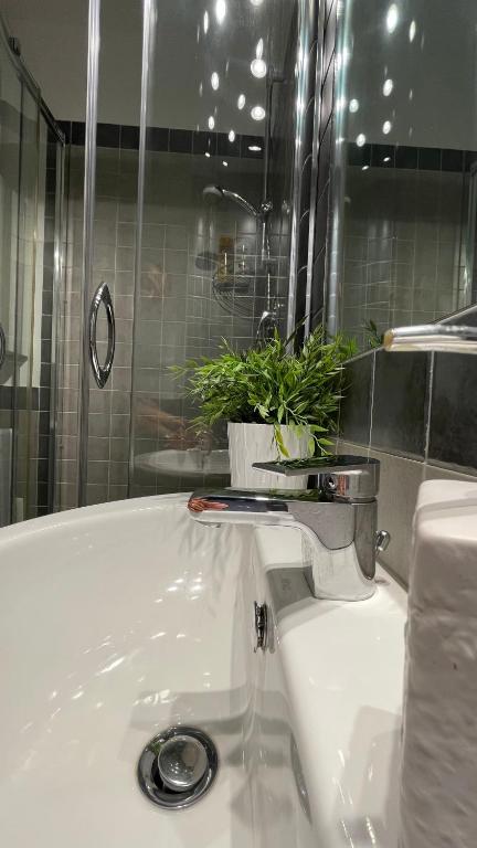 A bathroom at Deluxe Apartments in Porto Rotondo