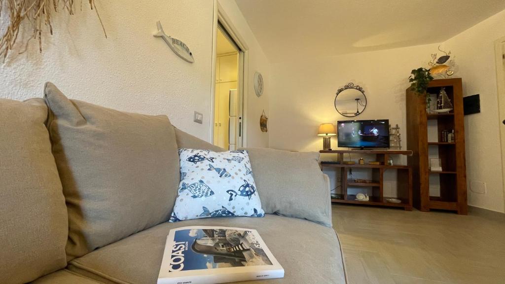 A television and/or entertainment centre at Deluxe Apartments in Porto Rotondo