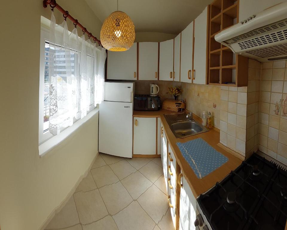 Kuchyňa alebo kuchynka v ubytovaní Przytulny, spokojny, wyposażony apartament