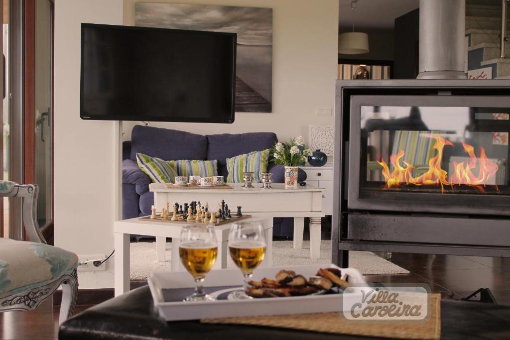Nápoje v ubytování Luxury Singular Villa Carolina