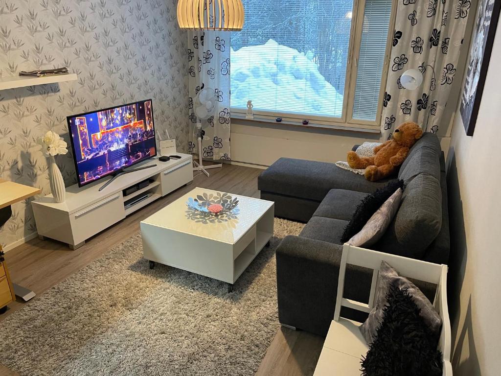 TV a/nebo společenská místnost v ubytování Holiday Home Sodankylä