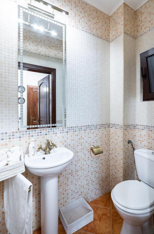 Koupelna v ubytování Casa Lu