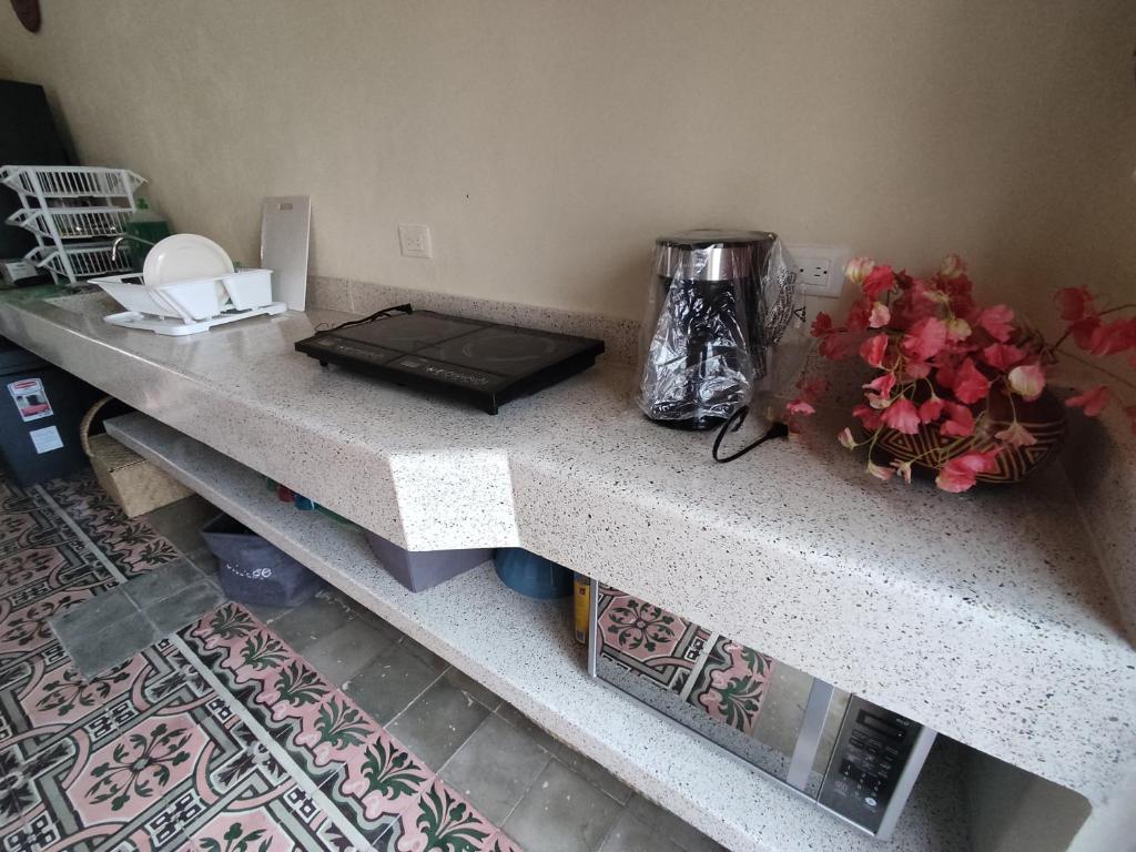Kuchyň nebo kuchyňský kout v ubytování MELISA HOSTAL