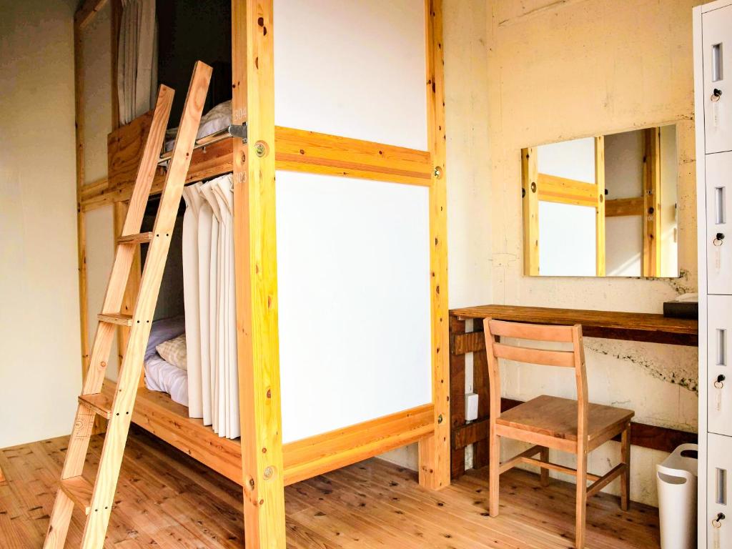 Palanda nebo palandy na pokoji v ubytování 14 Guesthouse Mt.Fuji