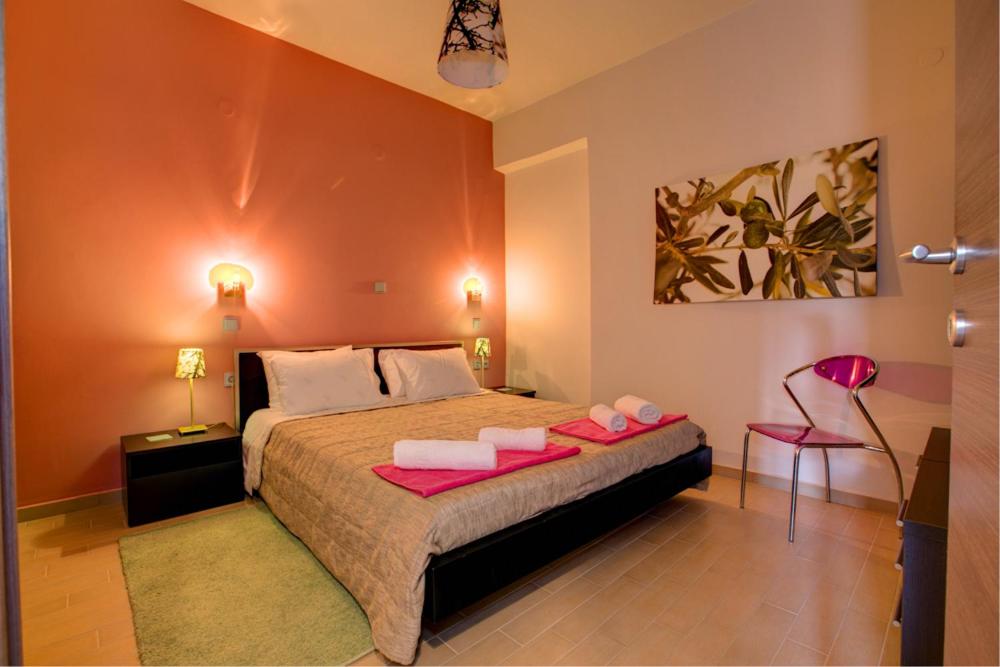 A bed or beds in a room at Villa Terra del Nonno with Sea Views & Pool