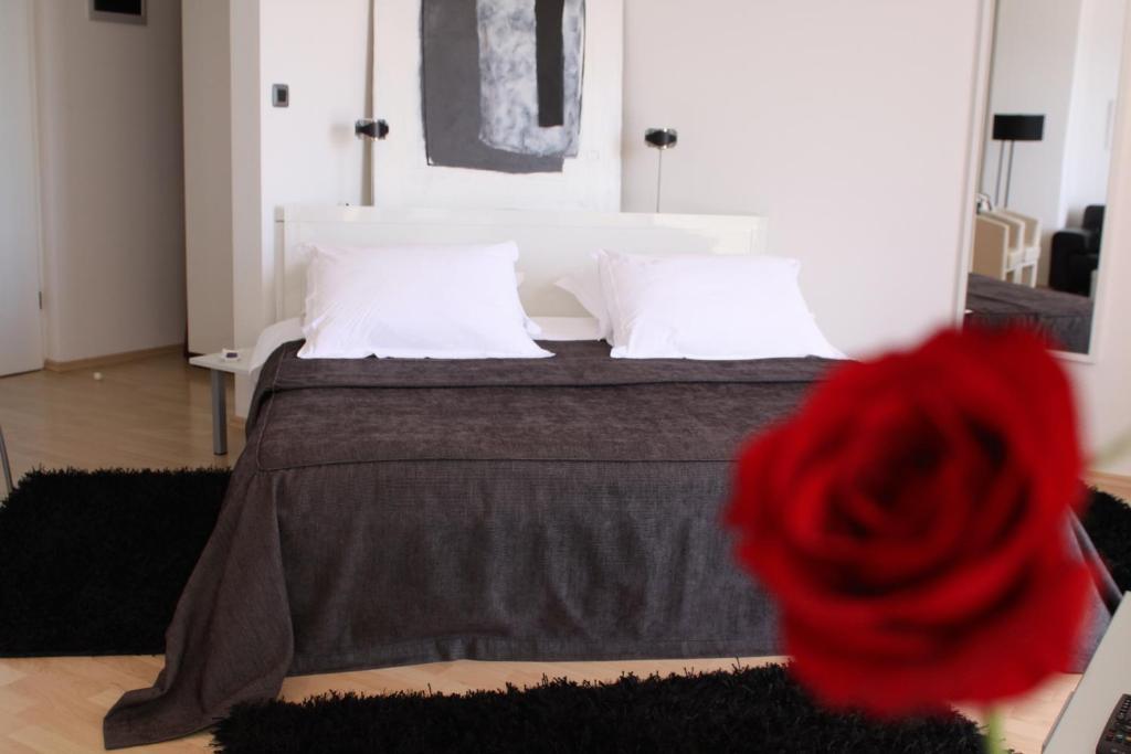 Postel nebo postele na pokoji v ubytování Hotel Villa Annette