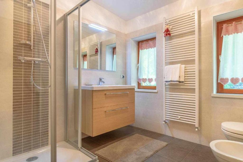 Kúpeľňa v ubytovaní Al Faggio Ponciach Altavalle OSPITAR