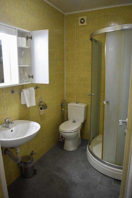 Koupelna v ubytování Hotel Kovači