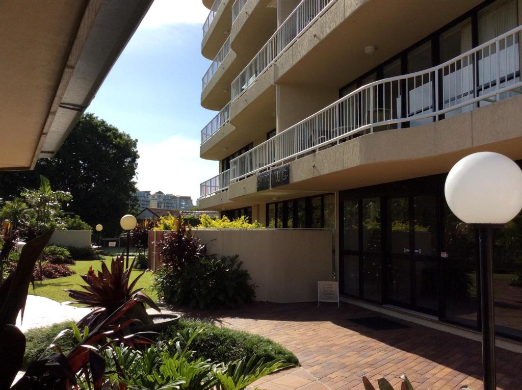 a view of the outside of a building at Kirribilli Apartments in Brisbane
