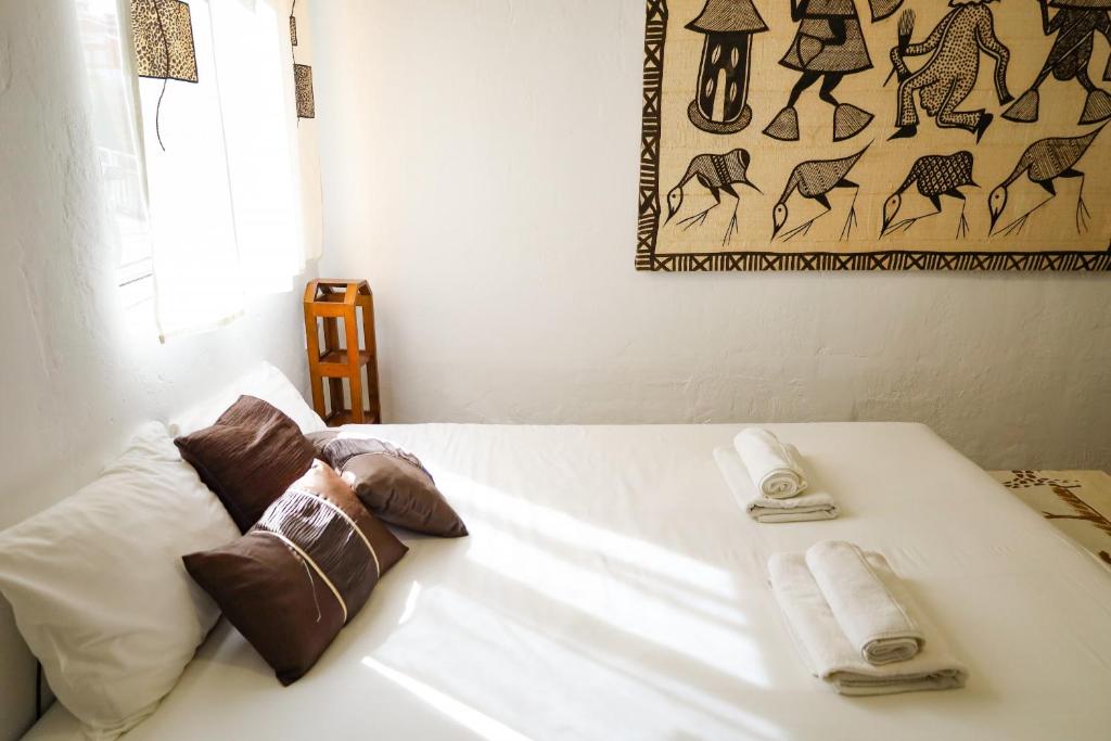 A bed or beds in a room at Morro de las Mesias
