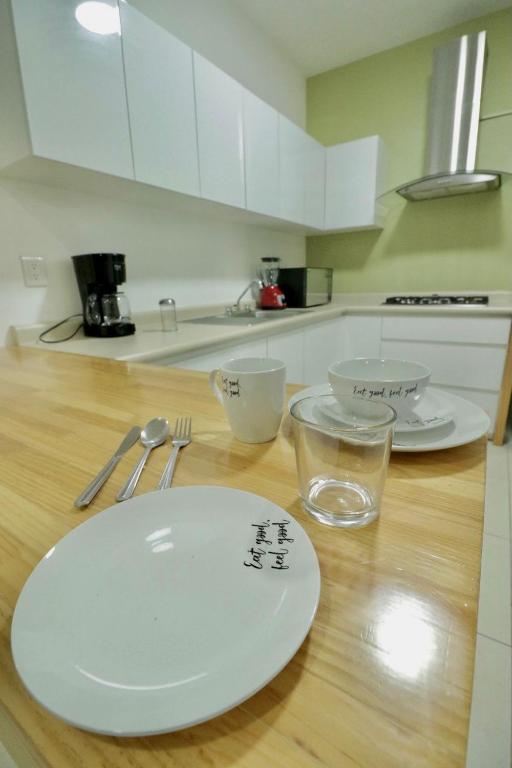 Kuchyň nebo kuchyňský kout v ubytování Shanarani Apartament