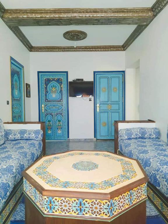 Χώρος καθιστικού στο Dar Achraf