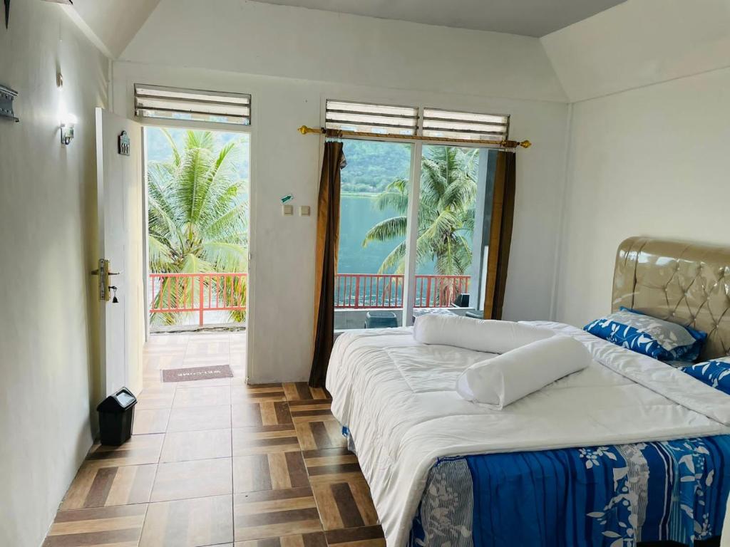 Katil atau katil-katil dalam bilik di Vandu's View Guest house & Restaurant