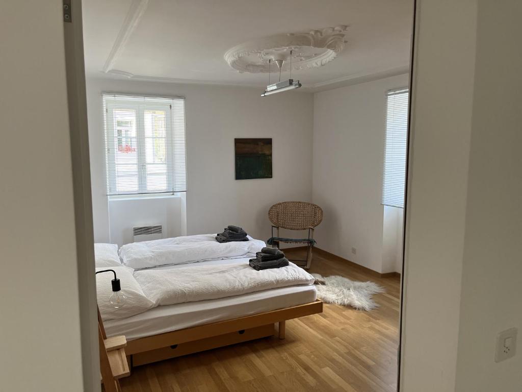 Postel nebo postele na pokoji v ubytování Terra - Haus auf dem Sand