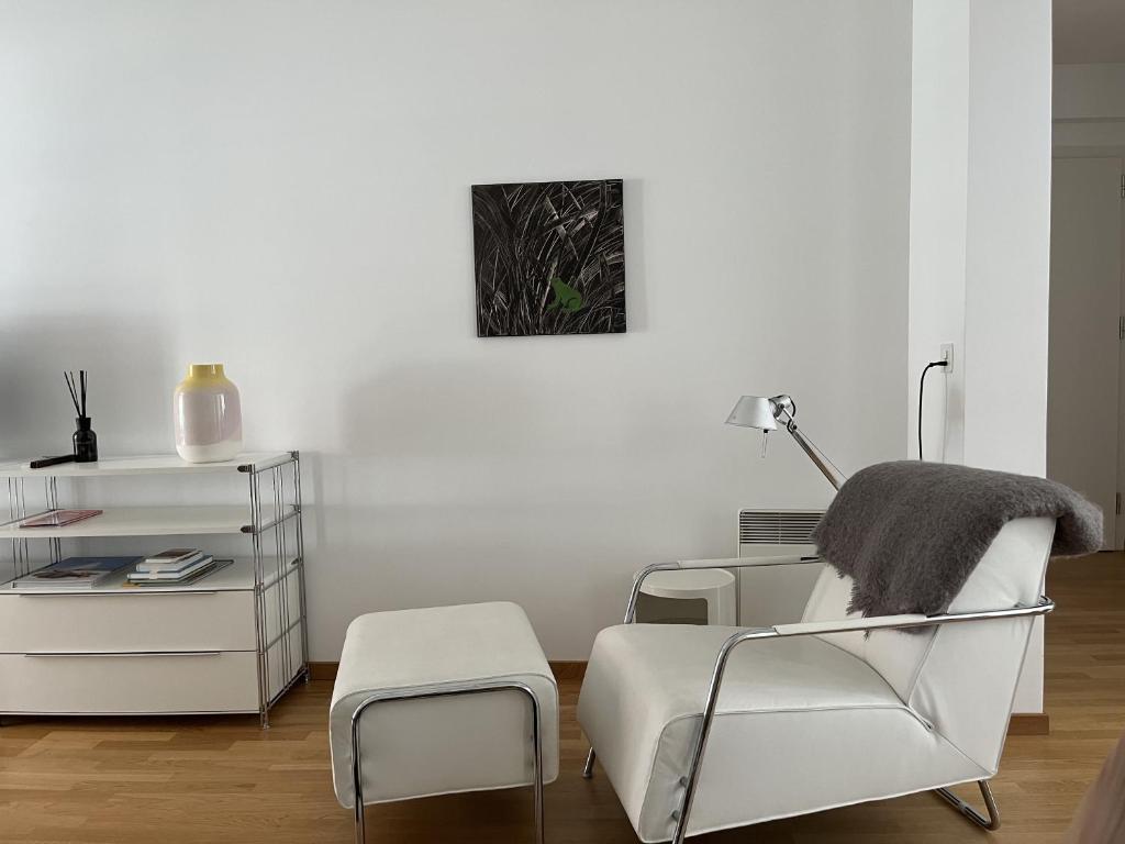 Posezení v ubytování Terra - Haus auf dem Sand