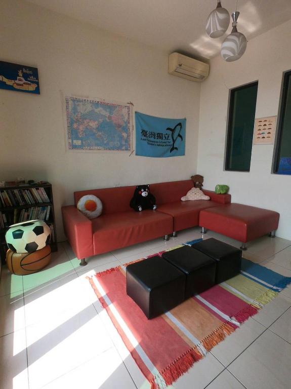 Χώρος καθιστικού στο The Way Hostel & Bar