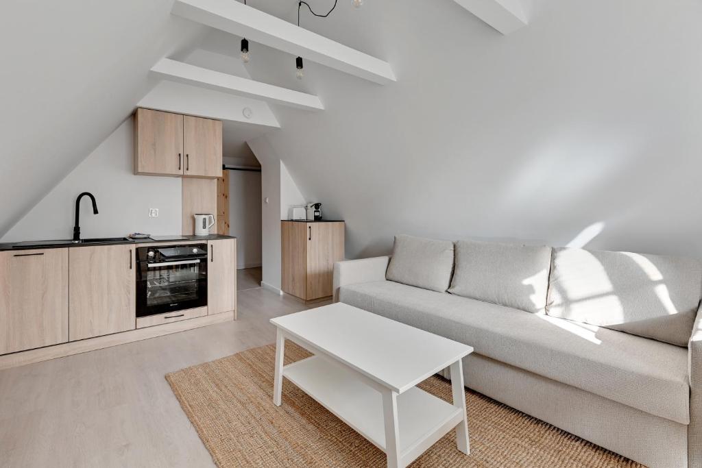 Kuchyňa alebo kuchynka v ubytovaní Comfort Apartments Długi Targ