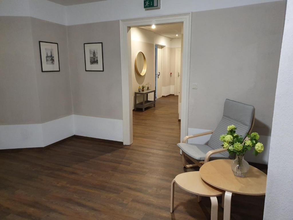 TV a/nebo společenská místnost v ubytování Hotel Friedensbruecke