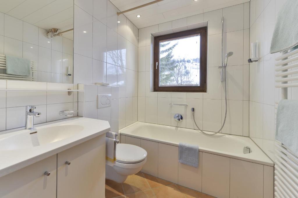 Koupelna v ubytování Hotel Bergheim