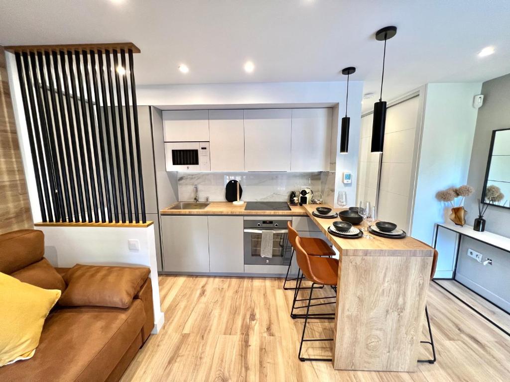 Kuchyň nebo kuchyňský kout v ubytování Silver & Brownie, Nuevo apart cerca de la Playa