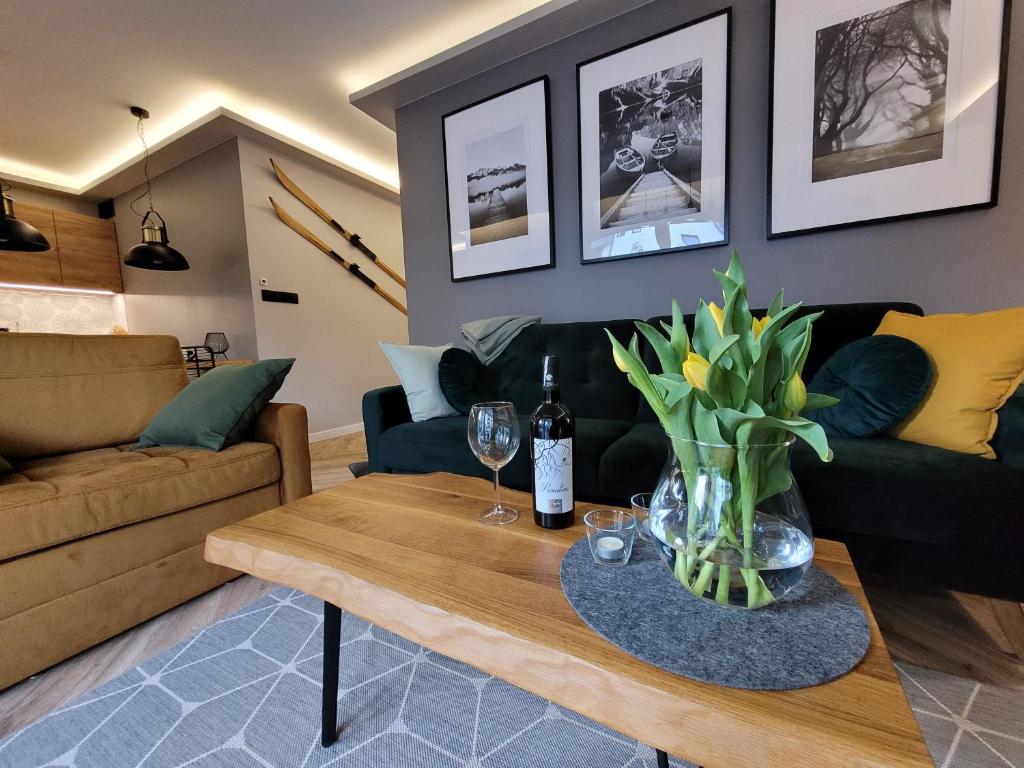 Posezení v ubytování Apartament Wiślańskie Skije
